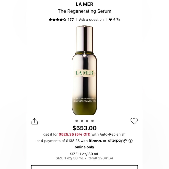 La Mer The Regenerating Serum 3ml - Picture 2 of 2